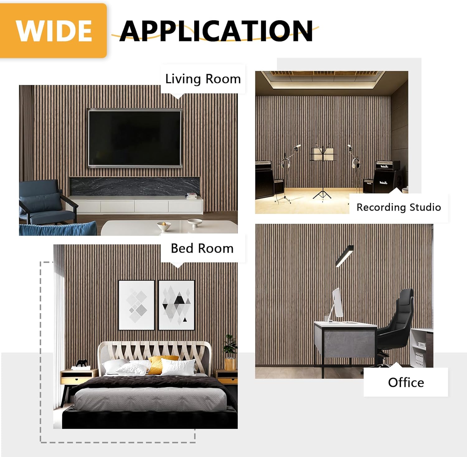 Wholesale Slatted Wood Panel Acoustic Akupanel Wood Slat Acoustic Panels for Living Room