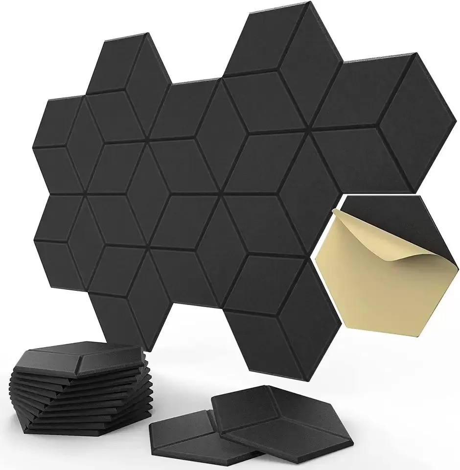 Self-adhesive Hexagon Polyester Fiber Acoustic Panel