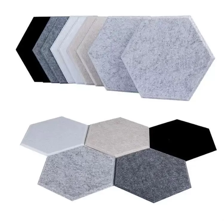 Self-adhesive Hexagon Polyester Fiber Acoustic Panel